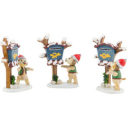 Winter Children Set of Three Newspaper Courier 6 cm / 2 inch