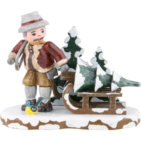 Winter Children Tree Thief - 9x8 cm / 3,5x3 inch