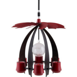 1-Tier Hanging Pyramid NOVA - Anthracite/Rubyred - 33 cm / 13 inch