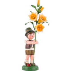 Blumenkind Junge mit Lilie - 24 cm