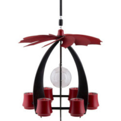 1-Tier Hanging Pyramid NOVA - Anthracite/Rubyred - 33 cm / 13 inch