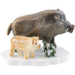 Winterkinder 4er Set Wildschweine - 3 cm