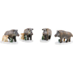 Winterkinder 4er Set Wildschweine - 3 cm