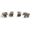 Winter Children Set of Four Wild Boar - 3 cm / 1,5 inch