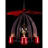 1-Tier Hanging Pyramid NOVA - Anthracite/Rubyred - 33 cm / 13 inch