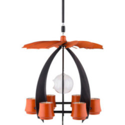 1-Tier Hanging Pyramid NOVA - Anthracite/Orange - 33 cm / 13 inch