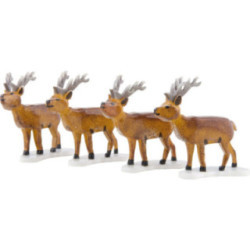 Winter Kids Set of Four Stag - 6 cm / 2,4 inch