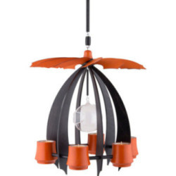 1-Tier Hanging Pyramid NOVA - Anthracite/Orange - 33 cm / 13 inch