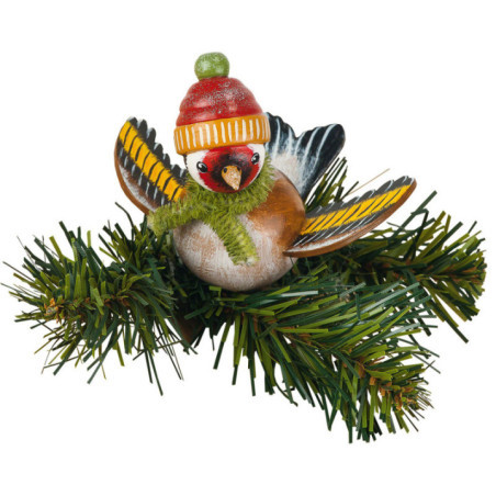 Christbaumschmuck Baumclipser Stieglitz - 6,5 cm