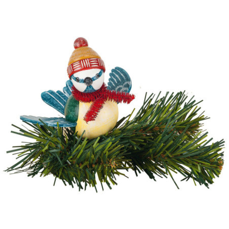 Christbaumschmuck Baumclipser Blaumeise - 6,5 cm