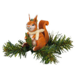Christbaumschmuck Baumclipser Eichhörnchen - 7,5 cm