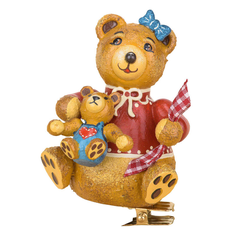 Tree Ornament - Tree Clip Anni's Teddy Bear - 8 cm / 3.1 inch