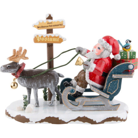 Winterkinder "Hurra,der Weihnachtsmann kommt" - 8 cm