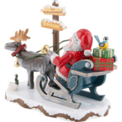 Winterkinder "Hurra,der Weihnachtsmann kommt" - 8 cm