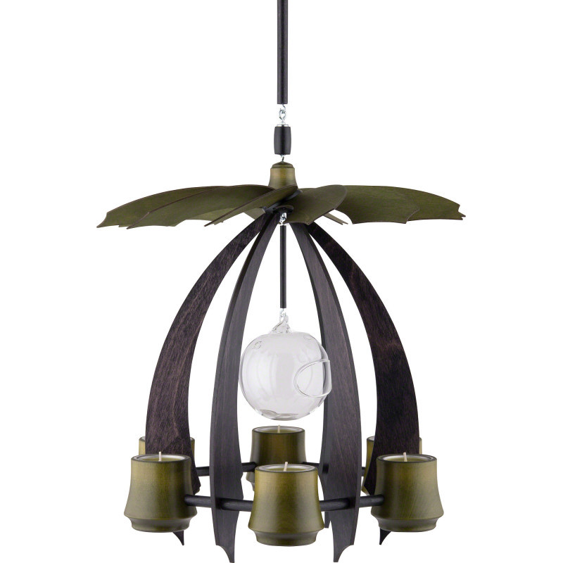 1-Tier Hanging Pyramid NOVA - Anthracite/Mossgreen - 33 cm / 13 inch