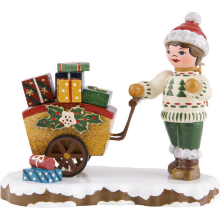 Winter Children Child with Gifts - 8 cm / 3 inch