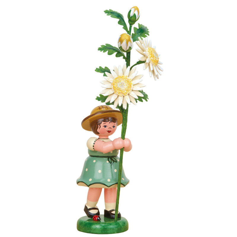 Flower Girl with Edelweiss Daisy - 17 cm / 6.7 inch