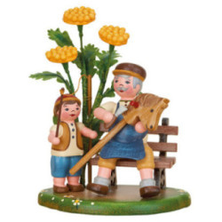 Country Idyll Grandpa and I - 10 cm / 3.9 inch