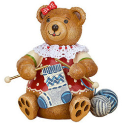 Teddy mini - Knitting Dolly - 7 cm / 2.8 inch
