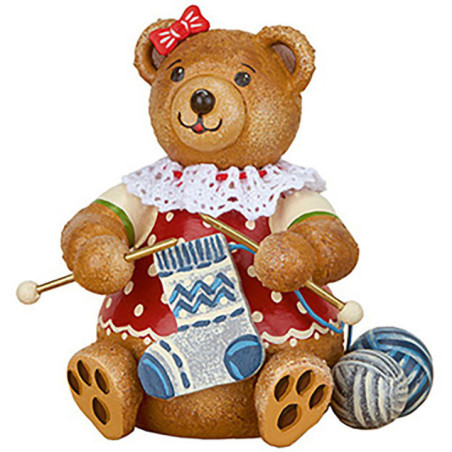 Teddy mini - Knitting Dolly - 7 cm / 2.8 inch