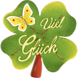 Magnetpin Kleeblatt - 7 cm