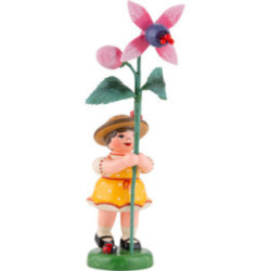 Flower Girl with Fuchsia - 11 cm / 4.3 inch
