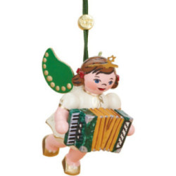 Tree Ornament Angel with Accordion - 6 cm / 2.4 inch