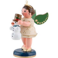 Angel with Snowman - 6,5 cm / 2.6 inch
