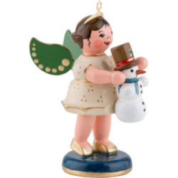 Angel with Snowman - 6,5 cm / 2.6 inch