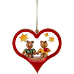 Christbaumschmuck Teddypärchen - 8 cm