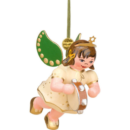 Christbaumschmuck Engel mit Tamburin - 6 cm