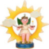 Engel Sonne Buch und Kerze - 20 cm