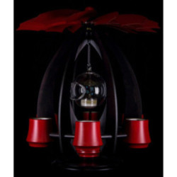 1-Tier Pyramid NOVA - Anthracite/Rubyred - 38 cm / 15 inch