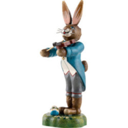 Hasenmusikant Junge mit Geige - 10 cm