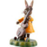 Hasenmusikant Mädchen mit Kontrabass - 10 cm