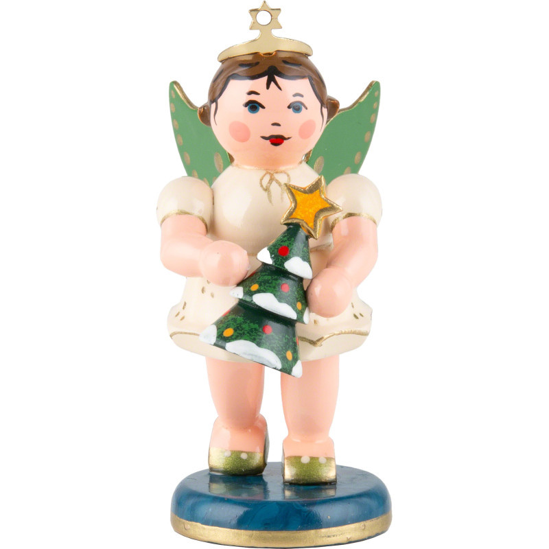 Engel mit Tannenbaum - 6 cm
