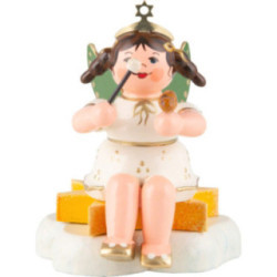 Angel sitting with Soundwood - 6,5 cm / 2.6 inch