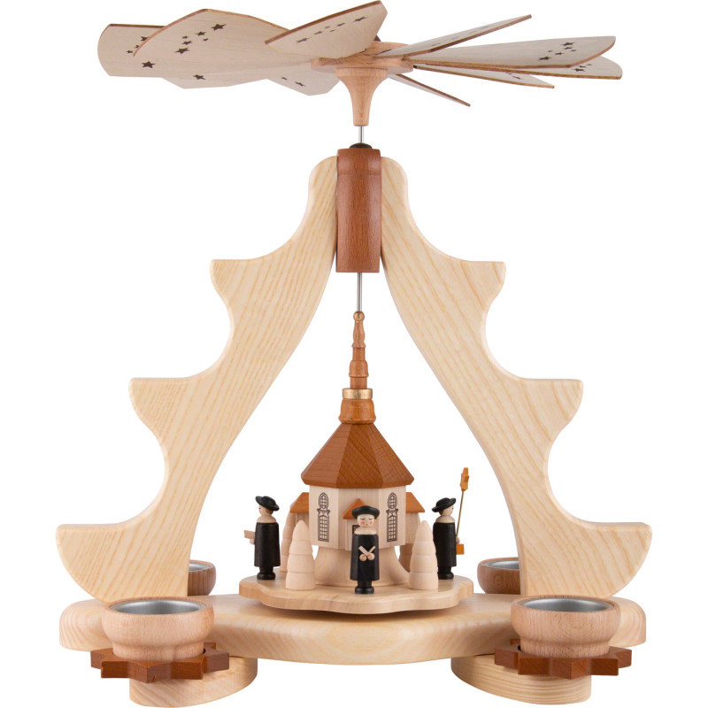 1-stöckige Pyramide Seiffener Kirche - 36 cm
