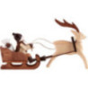 Thiel-Figur Nikolaus im Rentierschlitten - natur - 8,5 cm