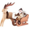 Thiel-Figur Nikolaus im Rentierschlitten - natur - 8,5 cm
