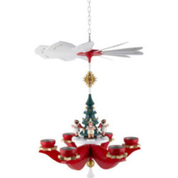 1-Tier Hanging Pyramid - Angels, Red - 47 cm / 18.5 inch
