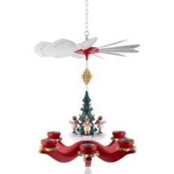 1-Tier Hanging Pyramid - Angels, Red - 47 cm / 18.5 inch