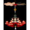 1-Tier Hanging Pyramid - Angels, Red - 47 cm / 18.5 inch
