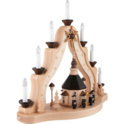 Light Triangle with Seiffner Kirche - 41x40 cm / 16.1x15.7 inch