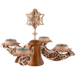 Advent Candle Holder, Natural/Brown - 27 cm / 10.6 inch