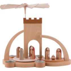 1-Tier Pyramid - Nativity - Modern - 33 cm / 13 inch