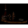 Tea Light Holder - Seiffen Church and Carolers - 13 cm / 5.1 inch