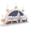 Schwibbogen Frauenkirche mit Strietzelmarkt um 1900 - 54x32x12 cm