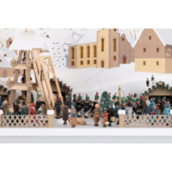 Schwibbogen Weihnachtsmarkt am "Molchner Stolln" zu Pobershau (limitierte Auflage) - 74x28x58 cm