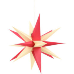 Annaberger Faltstern für Innen mit rot-gelben Spitzen - 35 cm